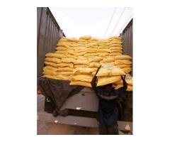 Fish feeds, poultry feeds, bags of rice and day old chicks